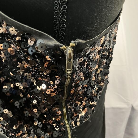 Forever 21 Plus Dress Womens 2X Black Sequin One Shoulder Formal Party Gown - Picture 4 of 12